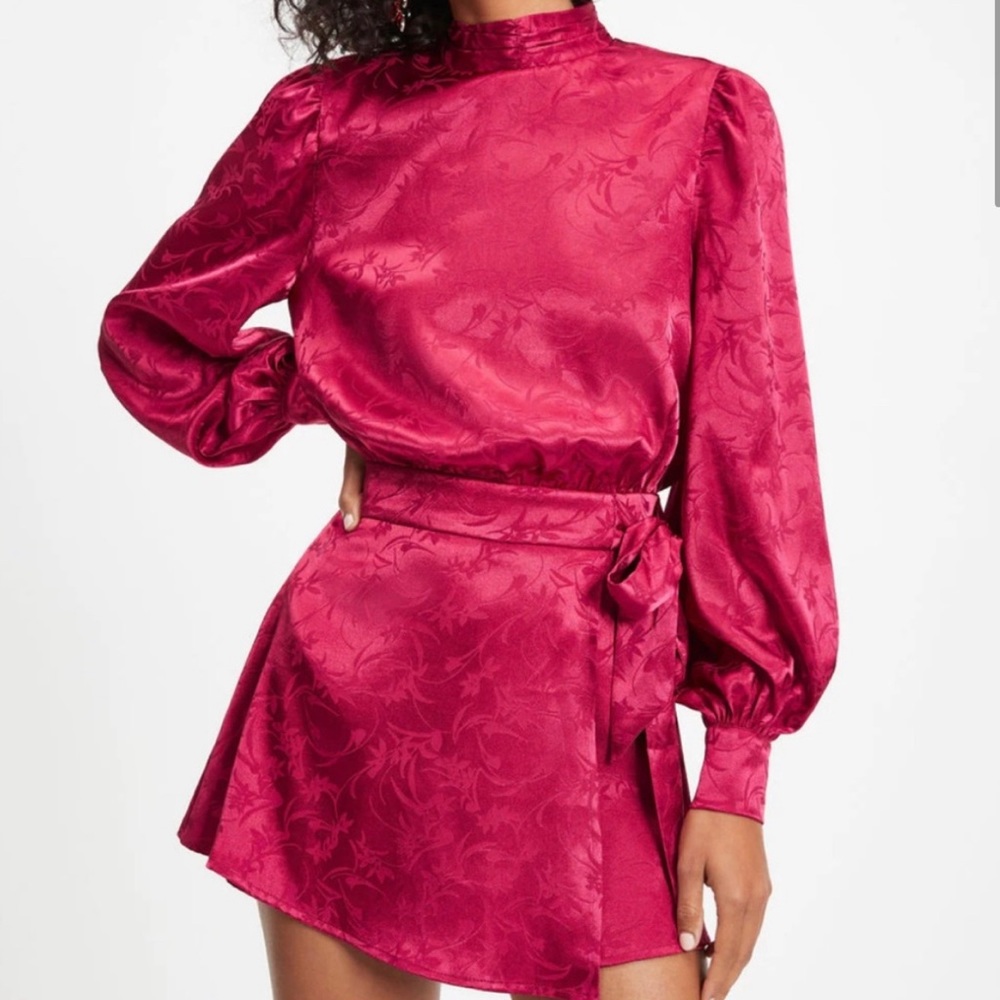 VICI Divine Goddess Satin Mock Neck Romper Size XL